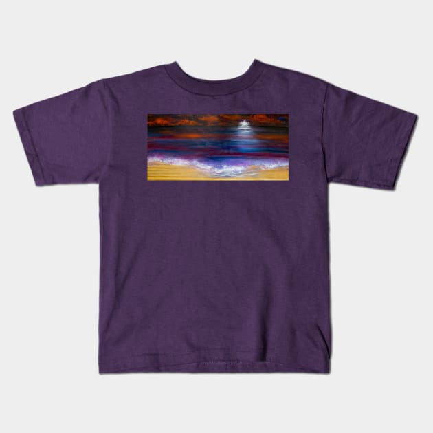 MoonGlow Kids T-Shirt by SeanKalleyArt